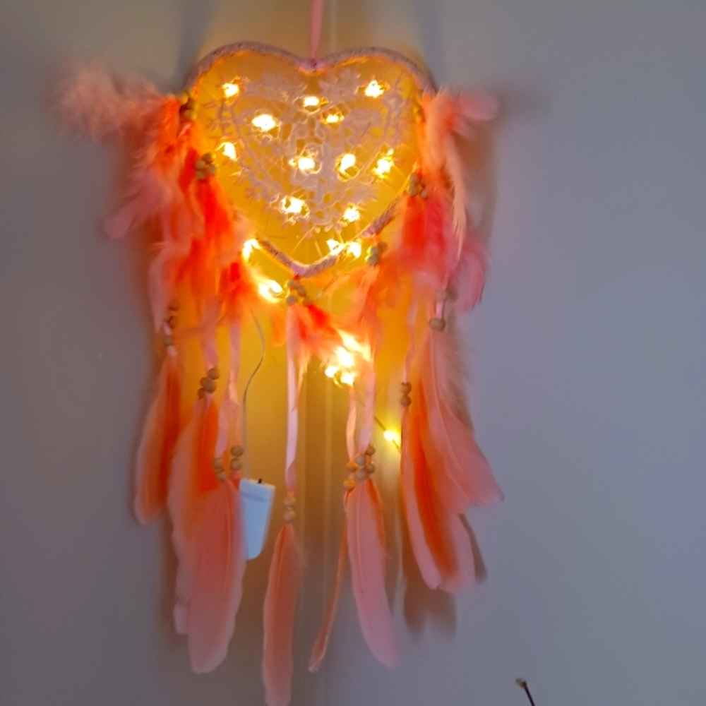 Pink Lighted Dream Catcher.